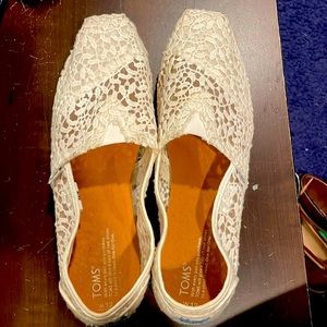 Women’s size 12 Toms. Worn once for wedding